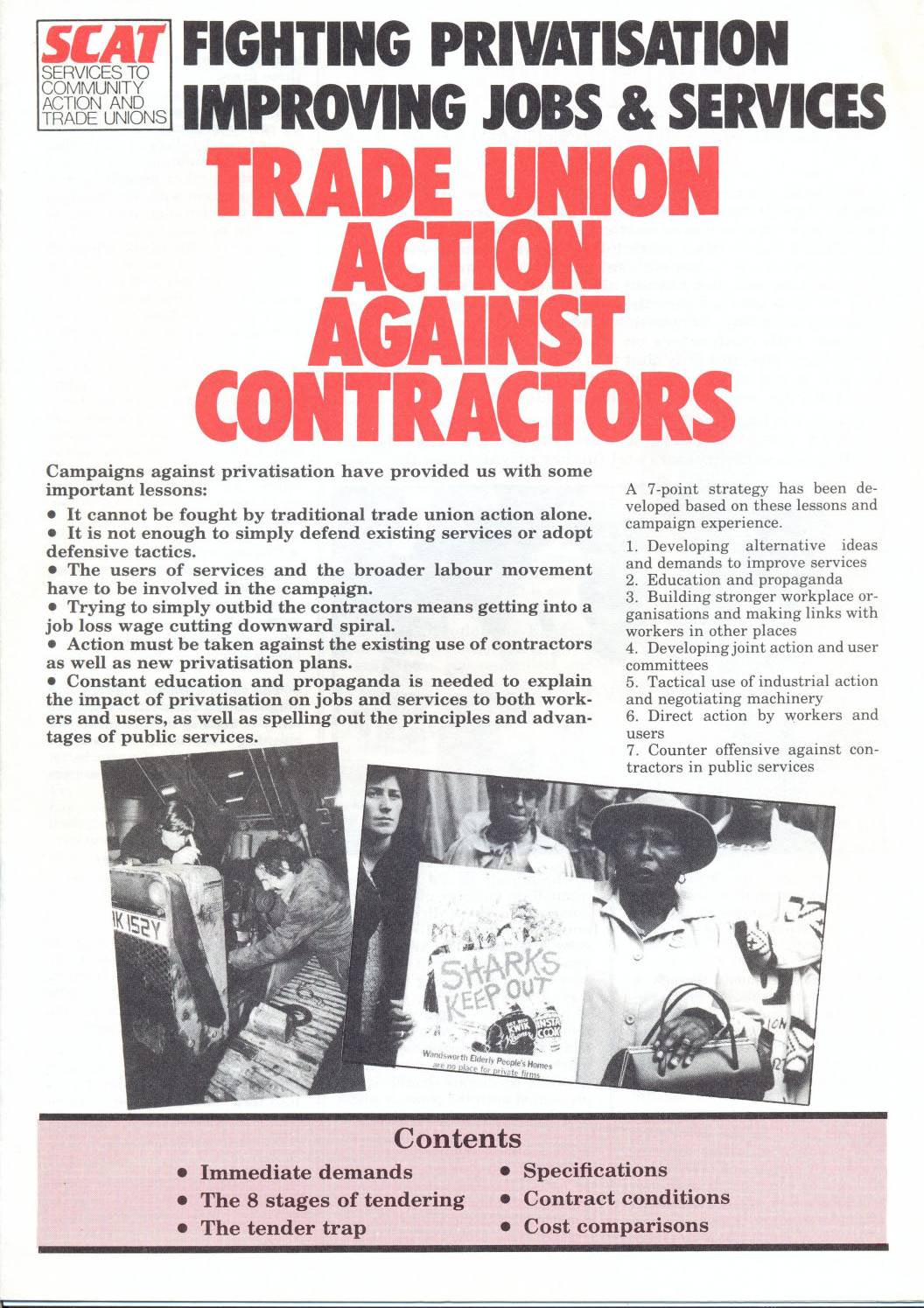 SCAT Privatisation Briefings on Improving Jobs and Services, 1985
