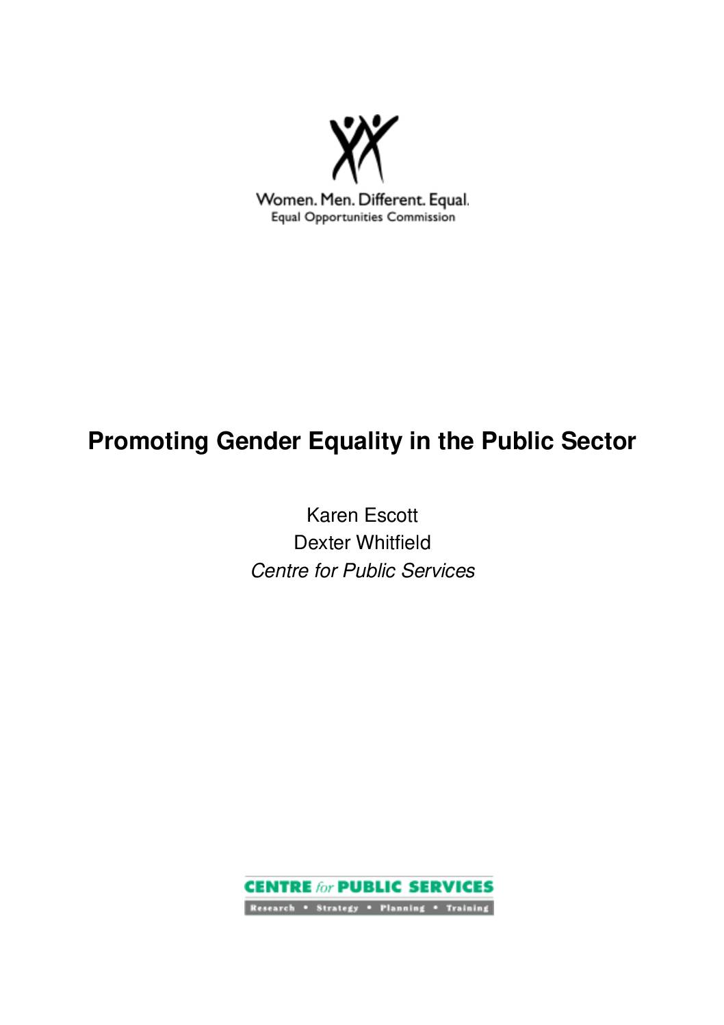 Promoting Gender Equality in the Public Sector
