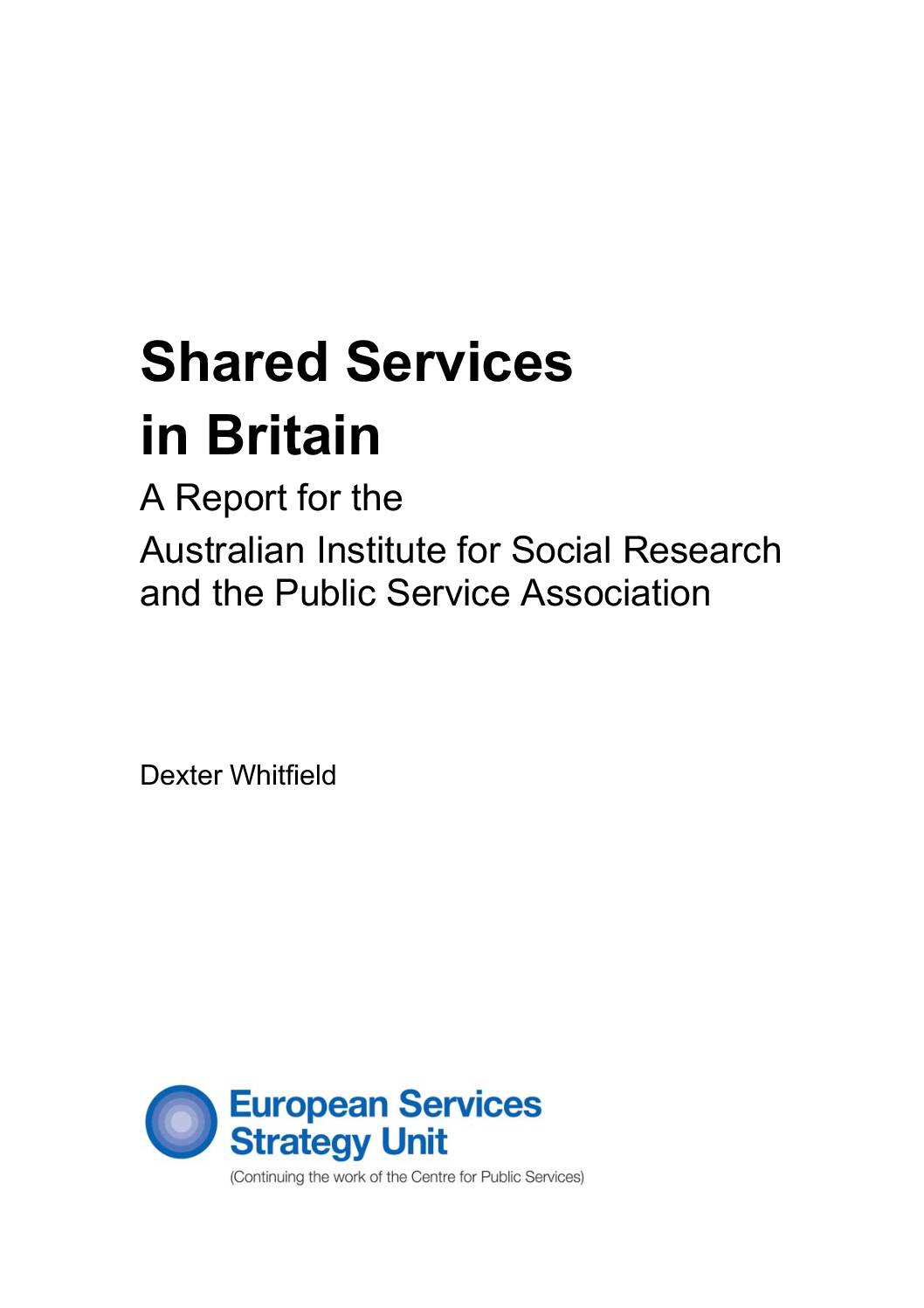 Shared Services in Britain
