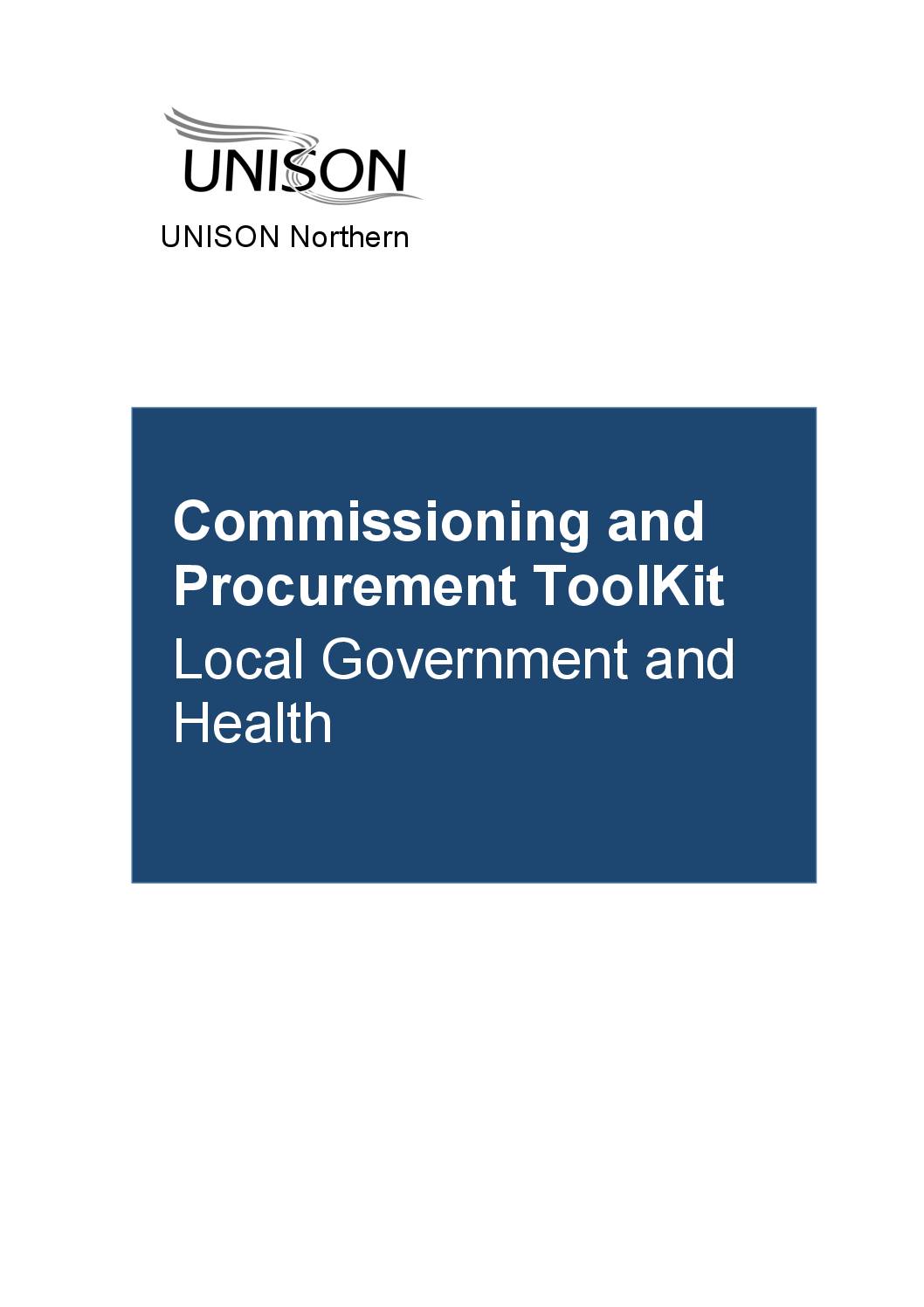 Commissioning and Procurement Toolkit for Local Government and Health