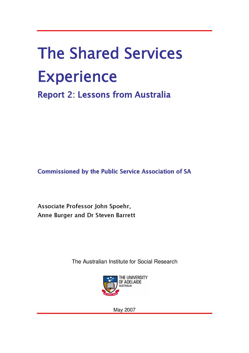 Shared Services in Australia