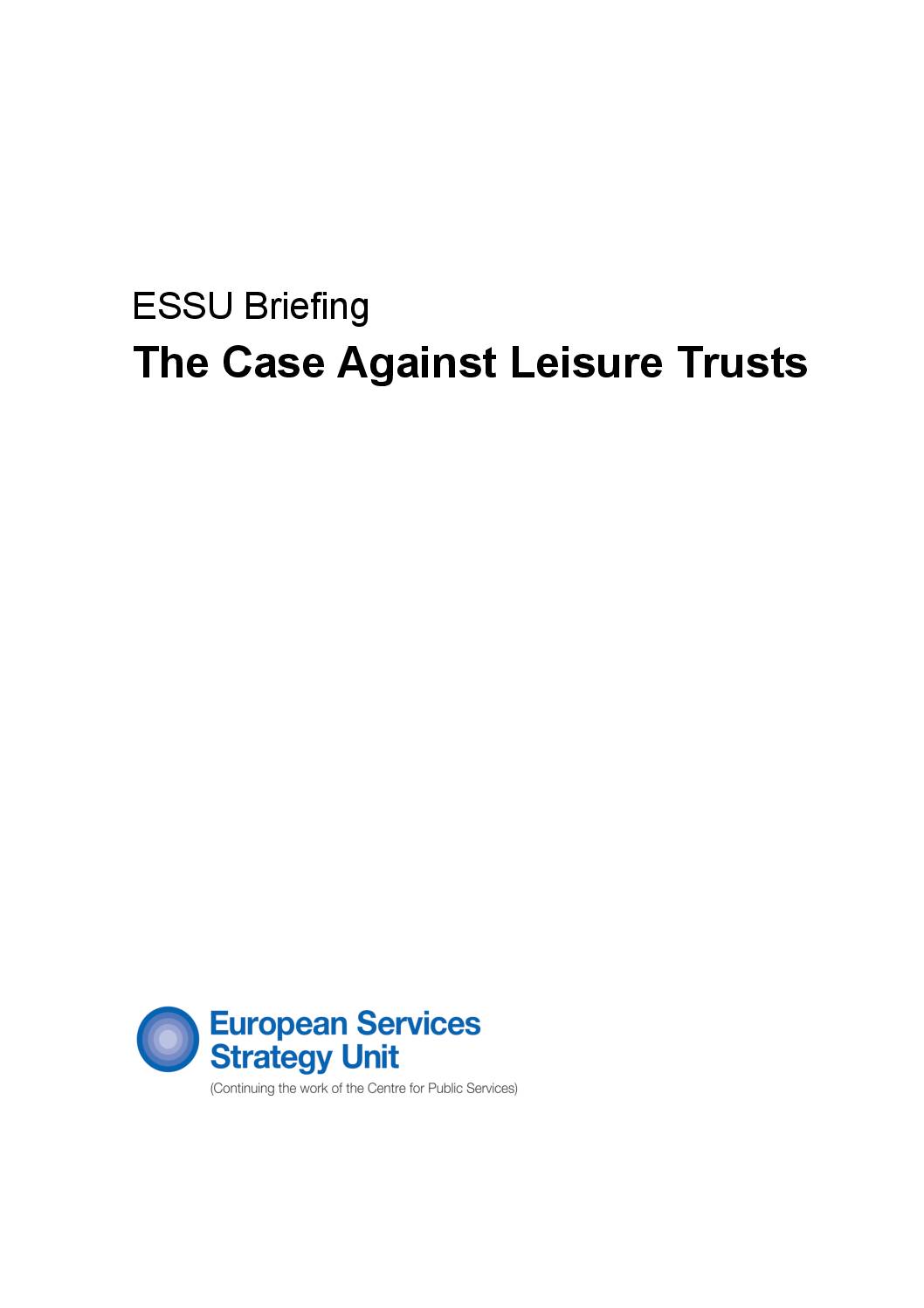 Leisure Trusts Briefing