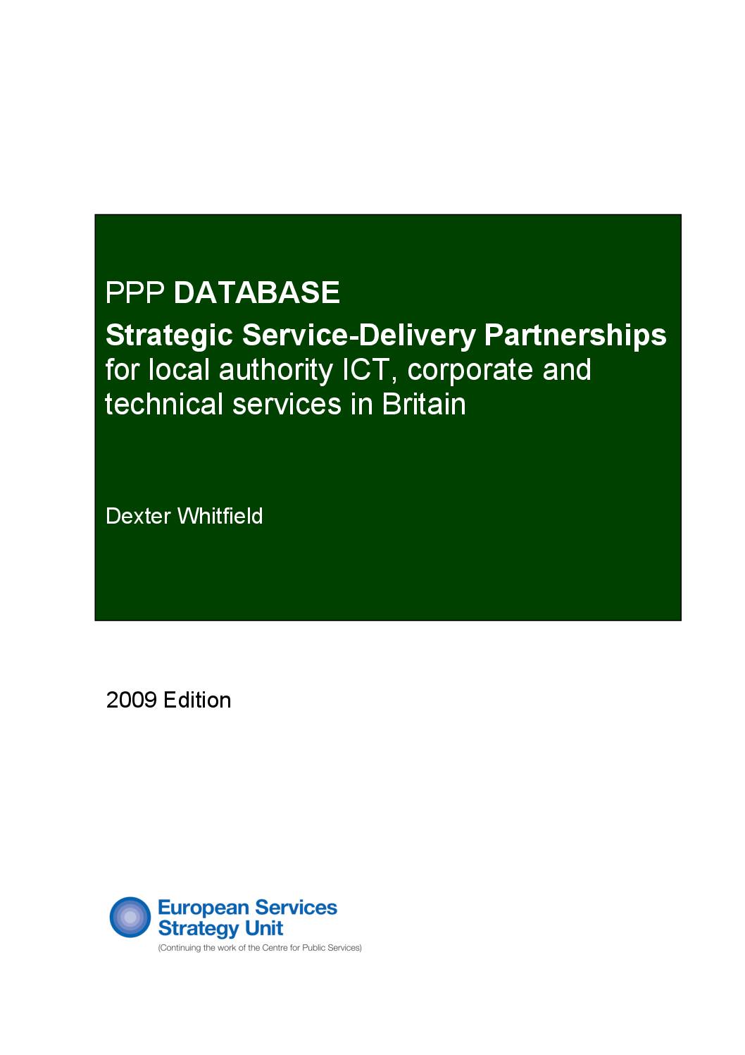 New 2009 edition of the PPP Database