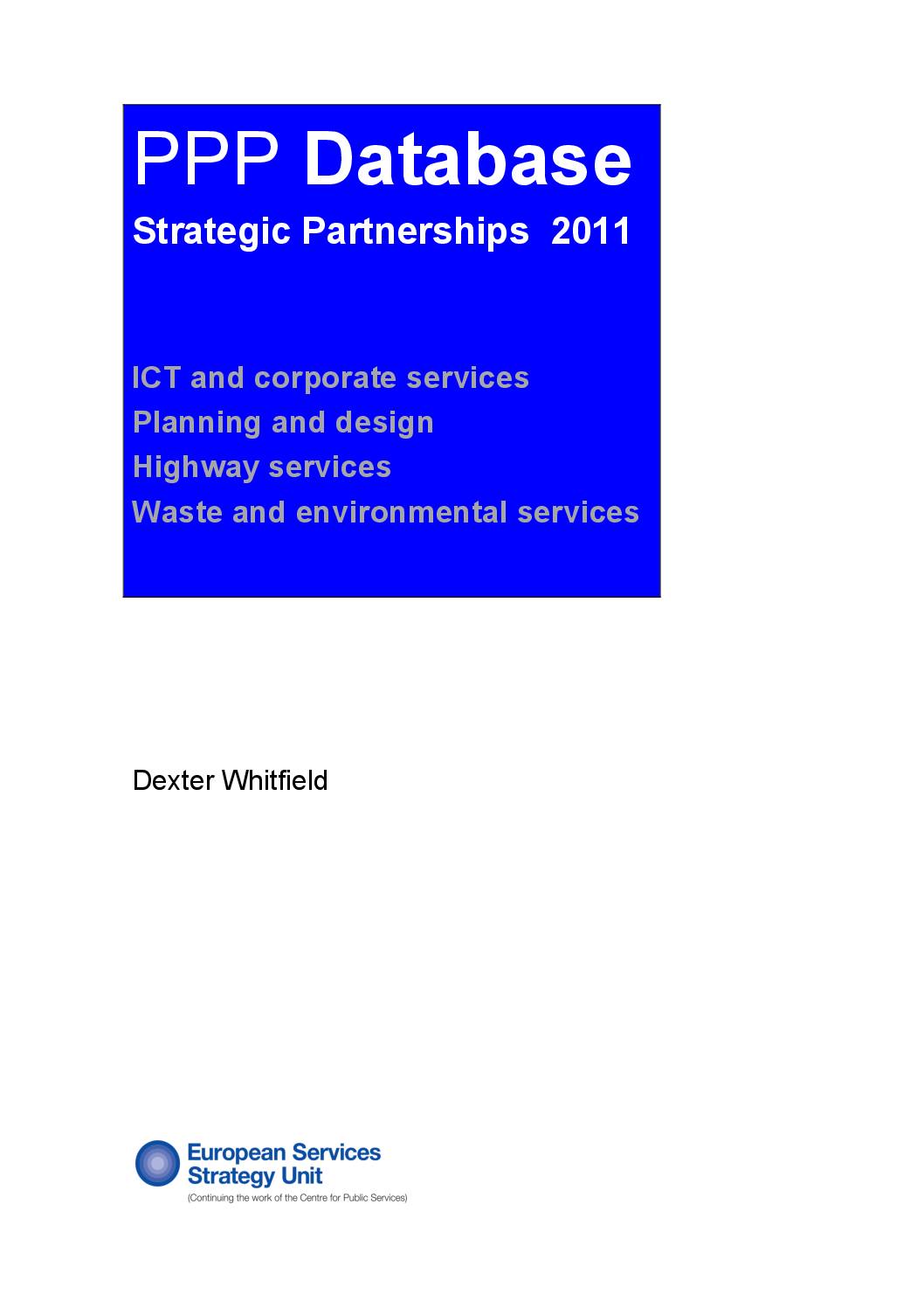 New edition of PPP Database on Strategic Partnerships