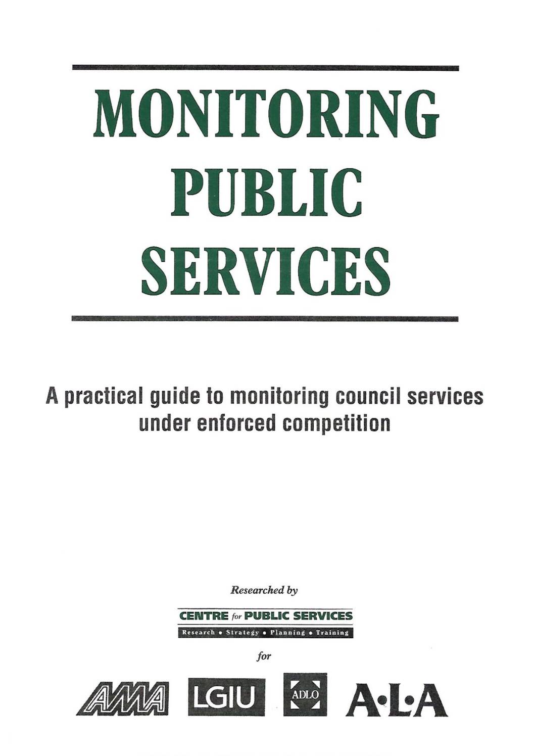 Monitoring Public Services