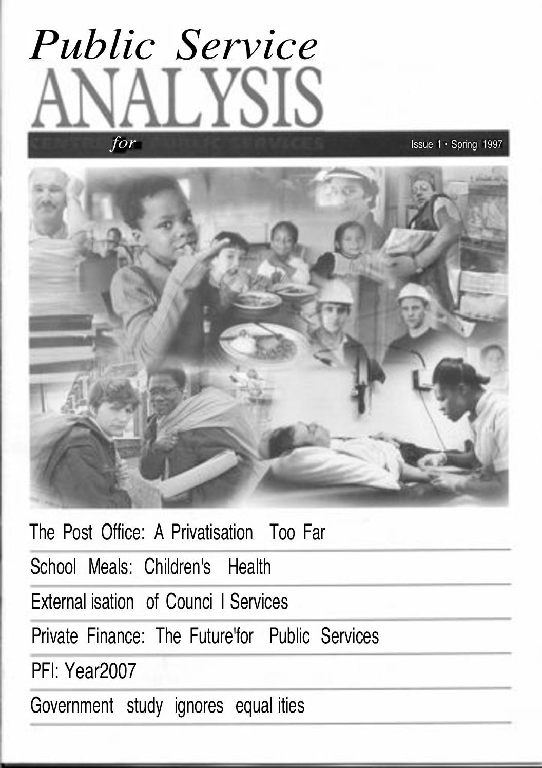 Public Service Analysis, Issue 1, Spring 1997
