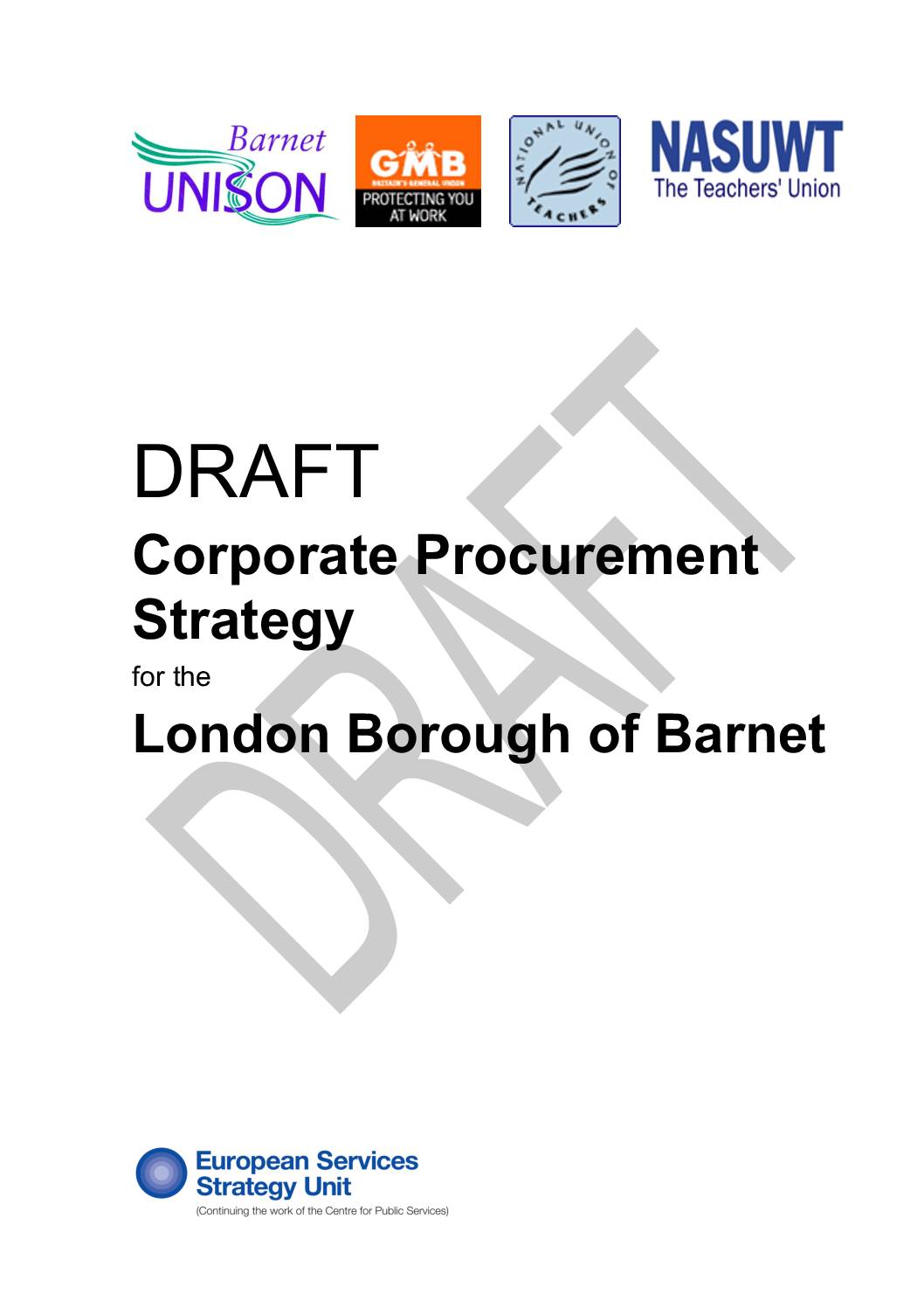 Draft Corporate Procurement Strategy for the London Borough of Barnet