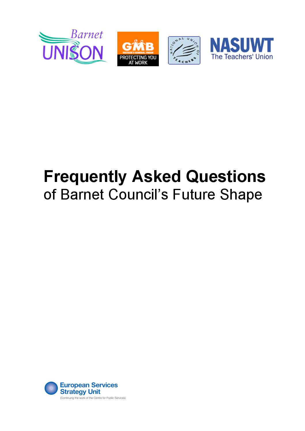 FAQ of Barnet Council’s Future Shape