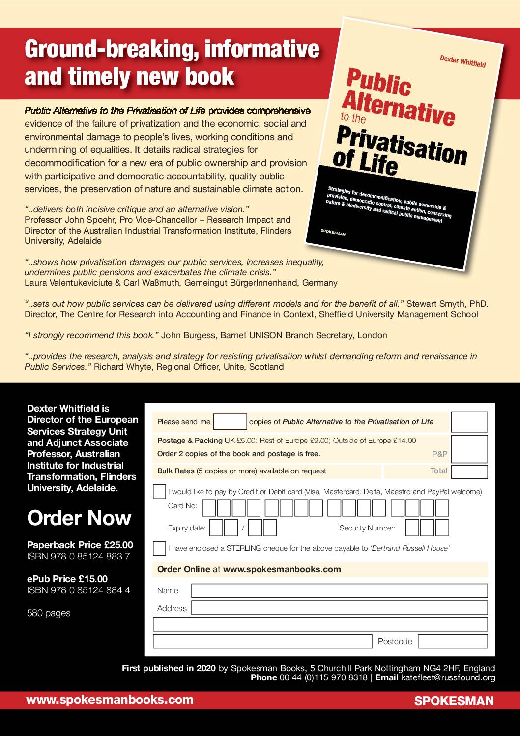 Public Alternative to the Privatisation of Life