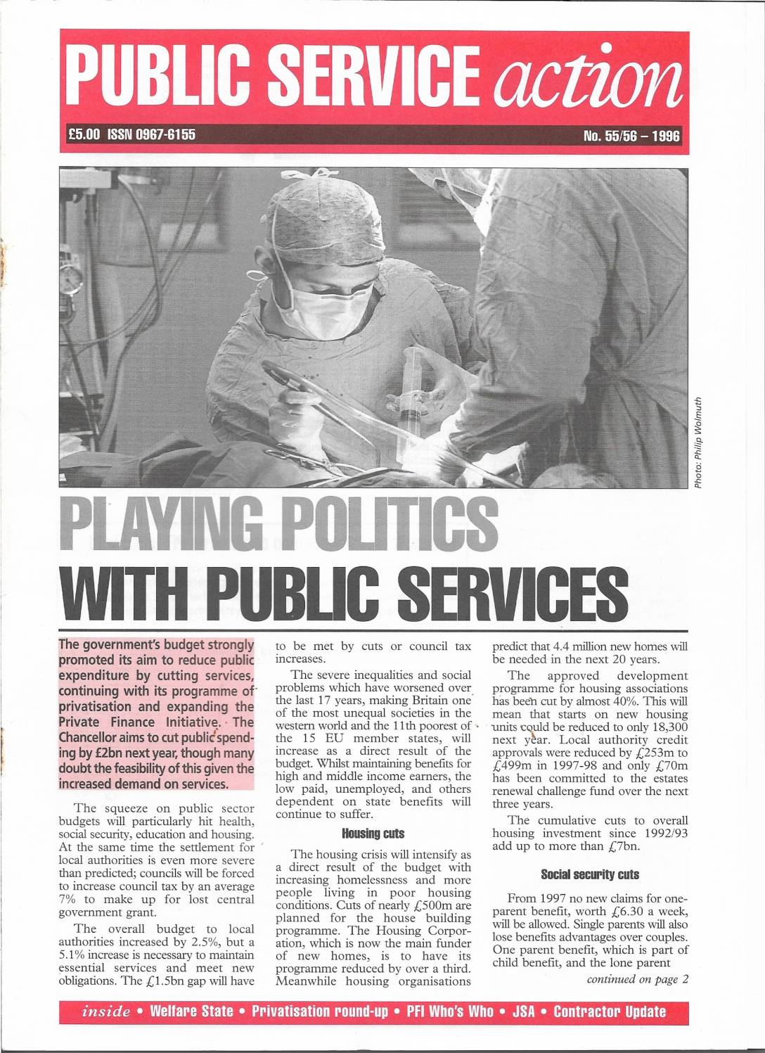 Public Service Action: An Anti-Privatisation Newsletter for the Labour Movement 1983-1997 Digital Access